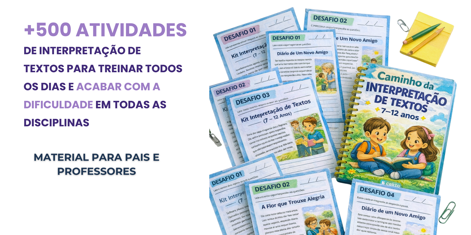 587 Atividades de Interpretação - Kit Completo para Professoras